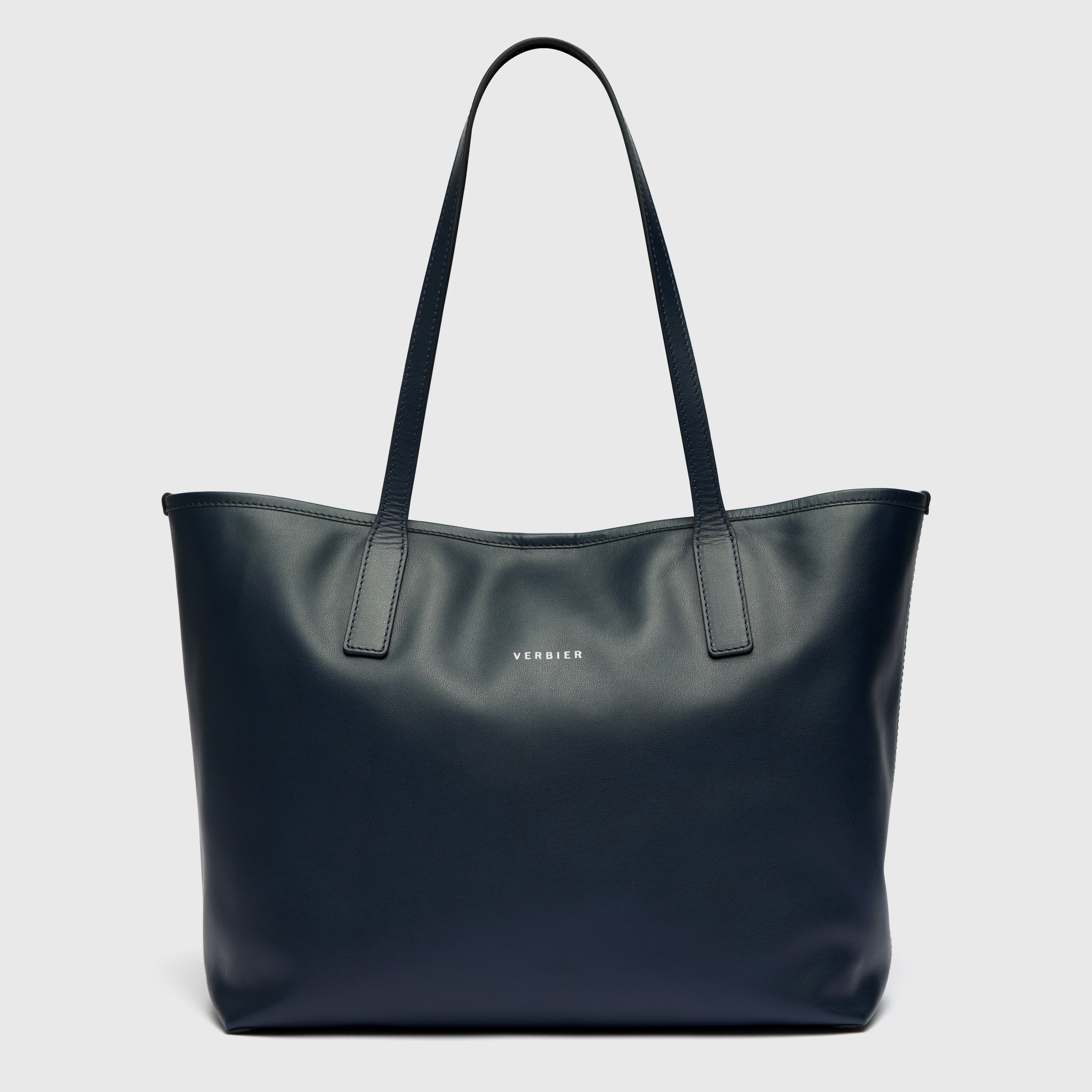 Leather Bag - Navy