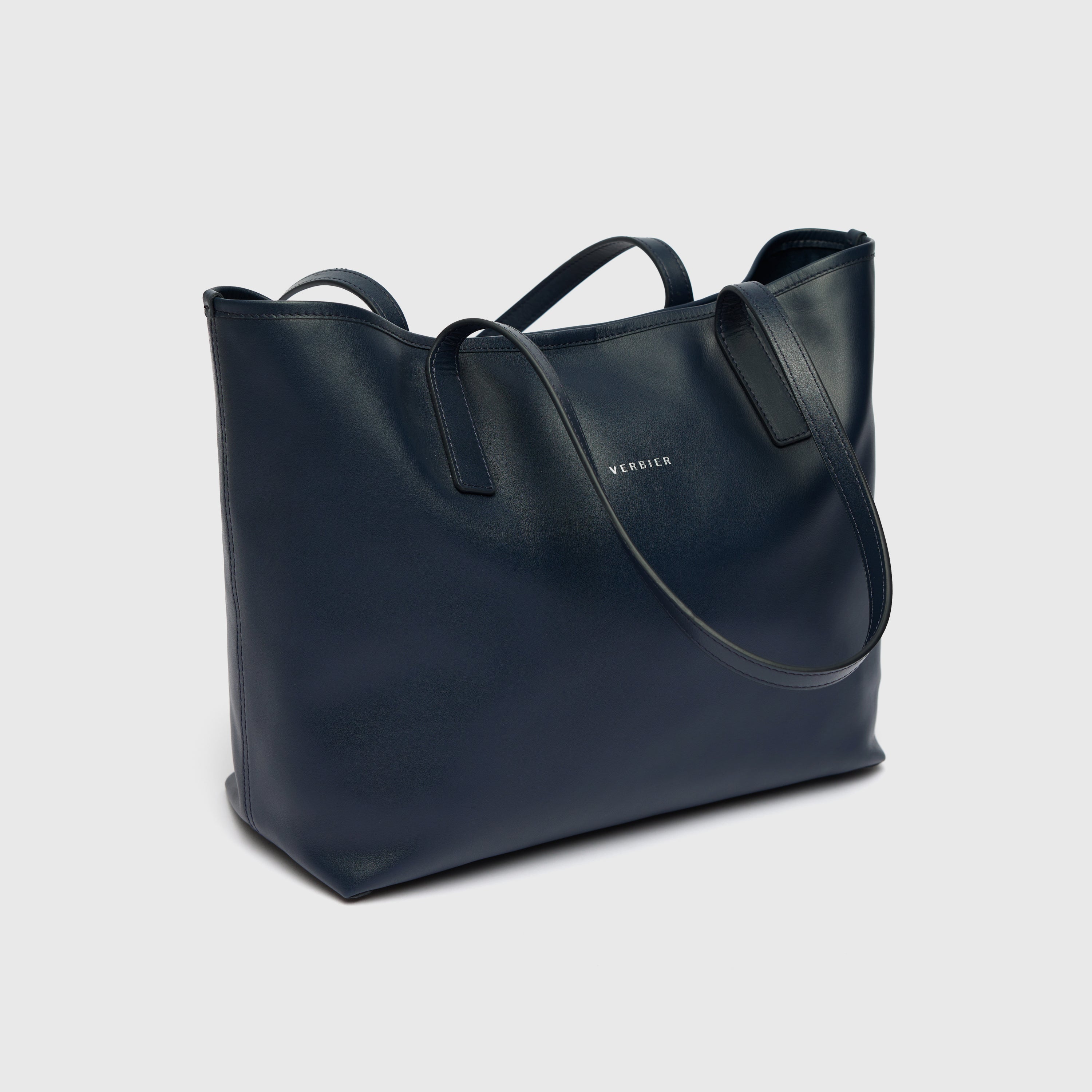 Leather Bag - Navy