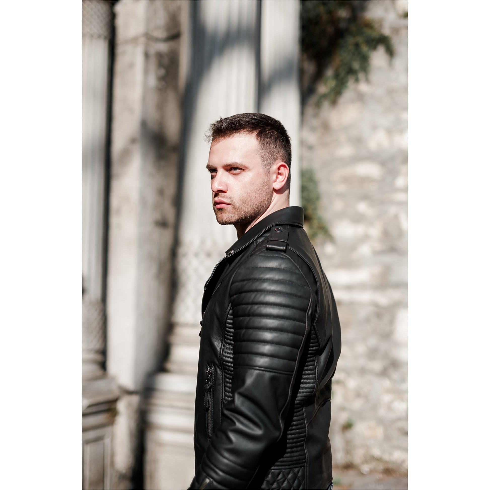 Bıker Men's Leather Jacket