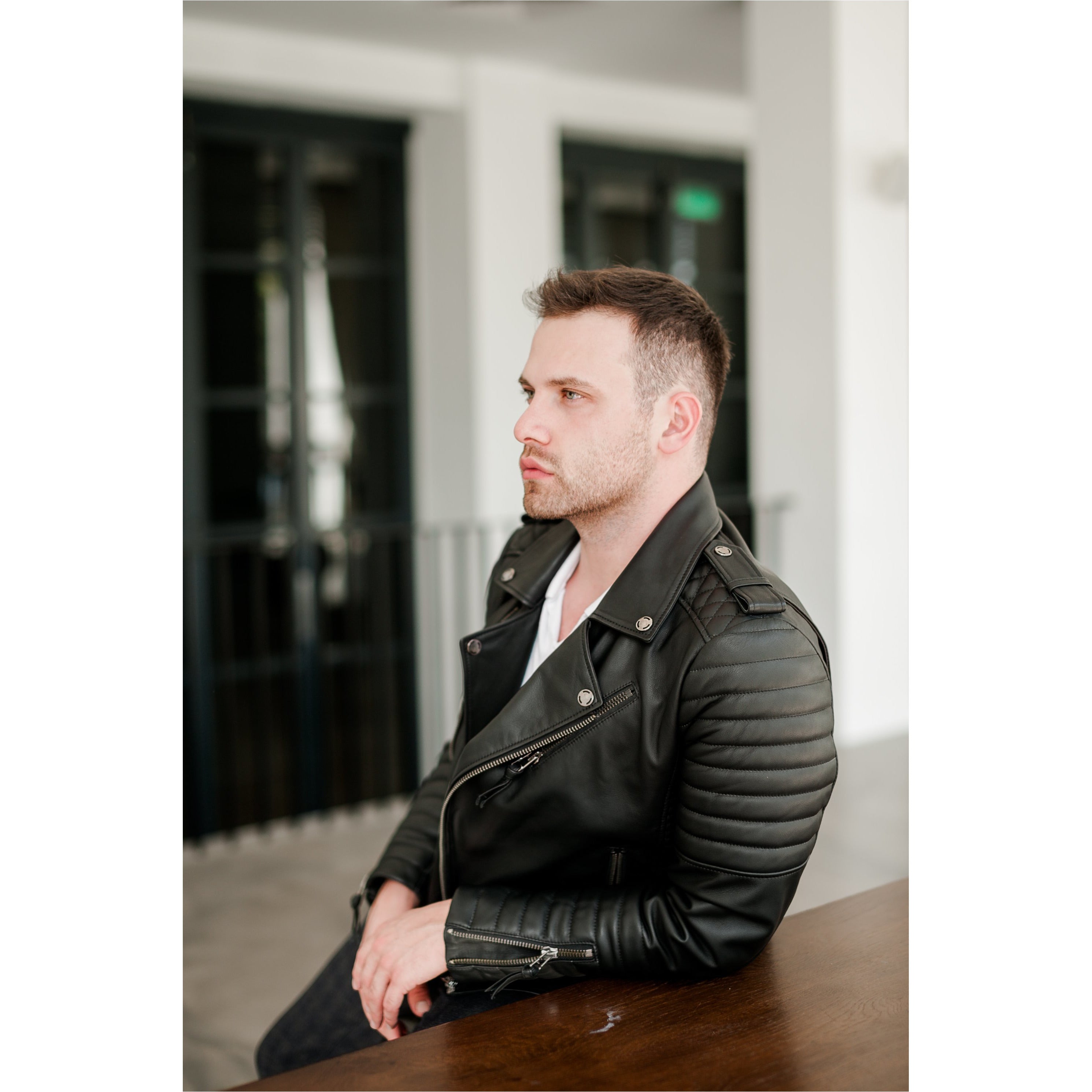 Bıker Men's Leather Jacket