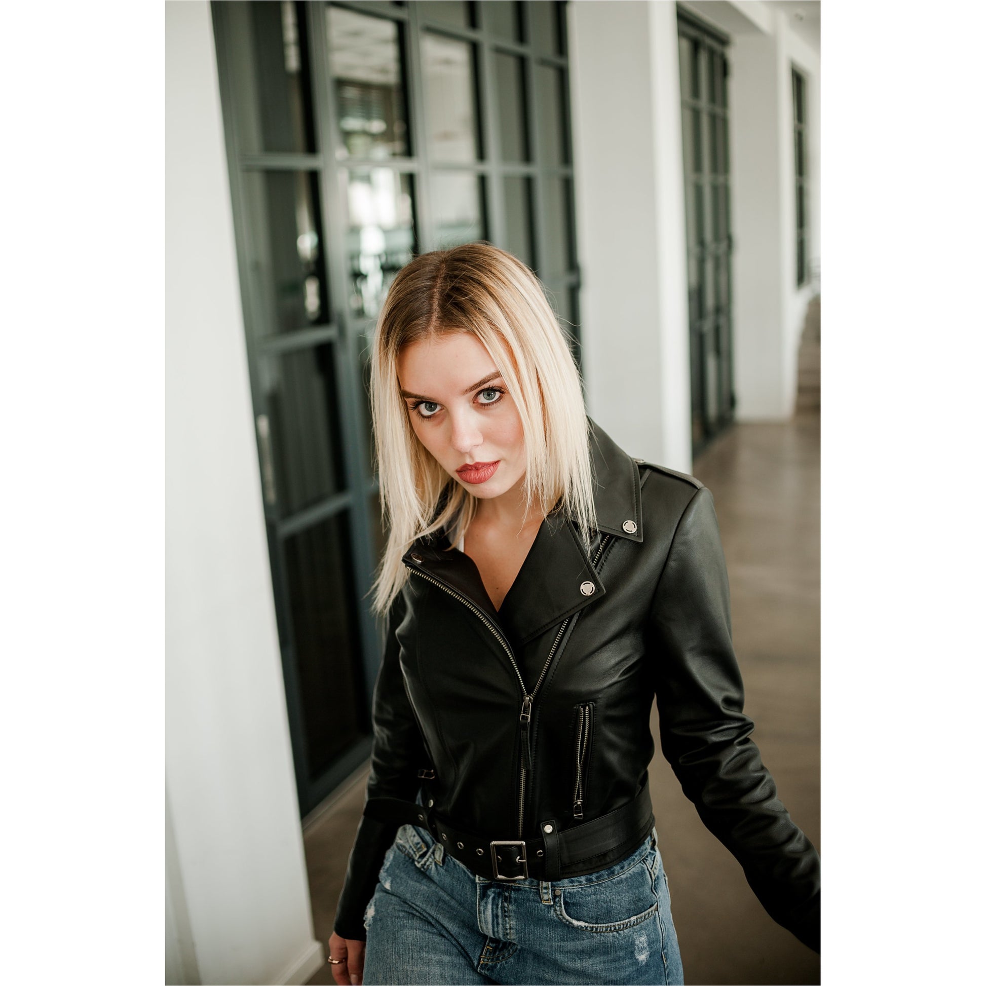 Bıker Women's Leather Jacket