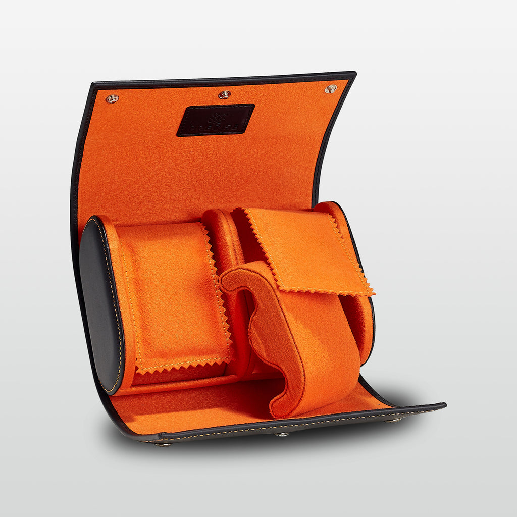 Watch Roll - 2 Slots - Black & Orange